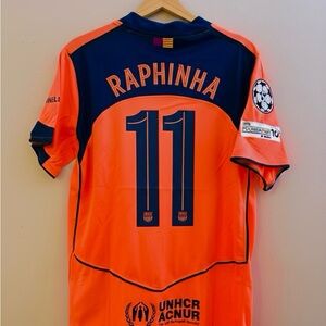 Raphinha #11 Barcelona Third Jersey 25/26 Fan Version Size Large